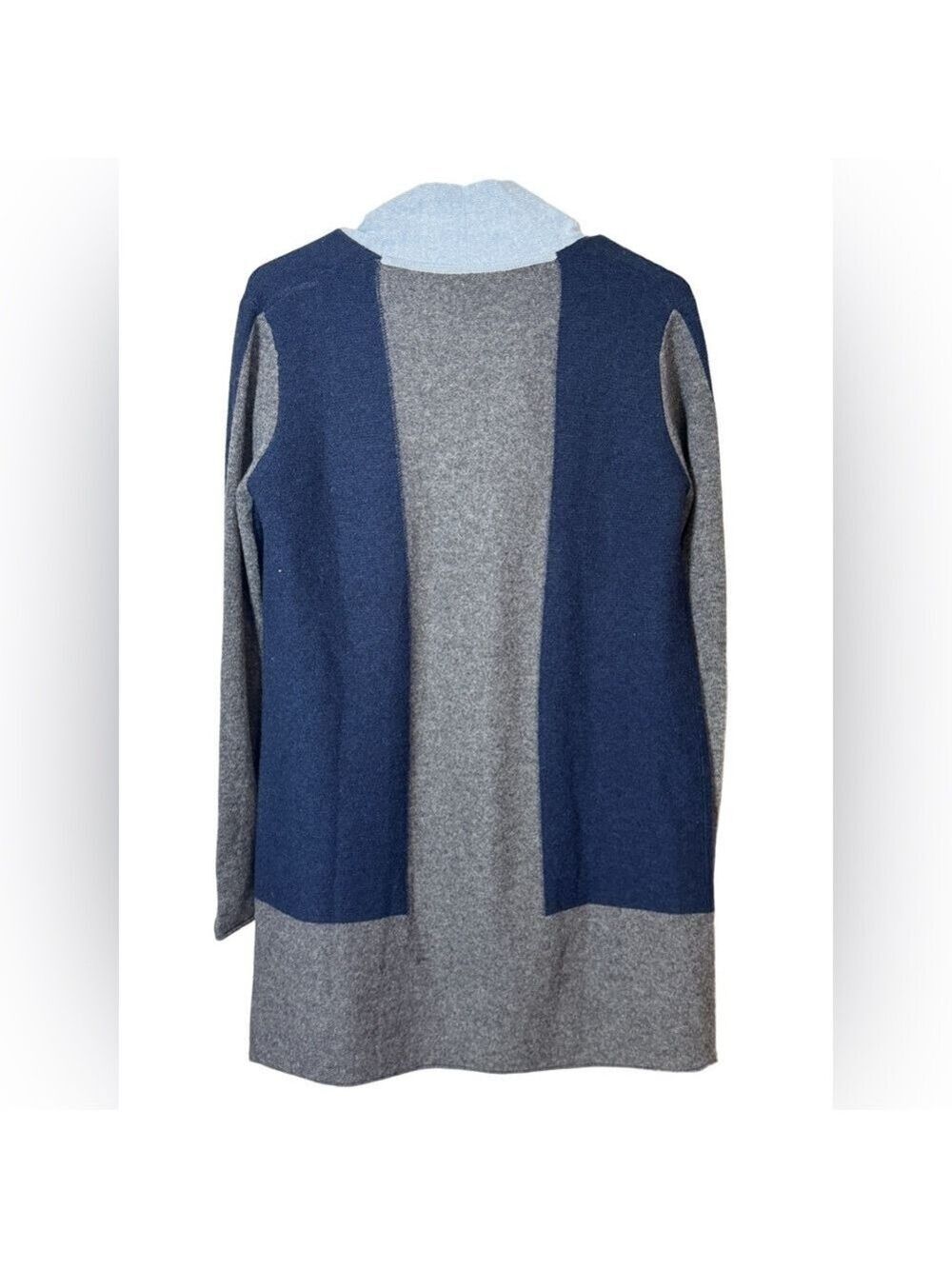 Cashmere Cashmere Blue Grey Colorblock Cardigan - Picture 3 of 9